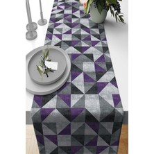 RugViva Masa Örtüsü Leke Tutmaz Elit Tay Tüyü Dokuma Kumaş Runner Geometrik 40X140 Cm RNR381