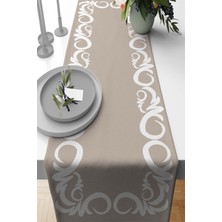 RugViva Runner Dokuma Leke Tutmaz Elit Tay Tüyü Kumaş Masa Örtüsü Klasik Kenarlı 40X140 Cm RNR386
