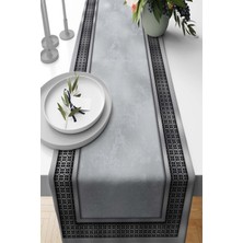 RugViva Elit Tay Tüyü Dokuma Leke Tutmaz Kumaş Masa Örtüsü Elit Çerçeveli Runner 40X140 Cm RNR397
