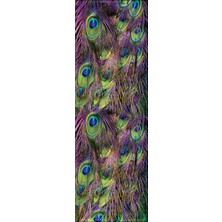RugViva Tay Tüyü Dokuma Elit Leke Tutmaz Kumaş Masa Örtüsü Runner Tavus Kuşu 40X140 Cm RNR449