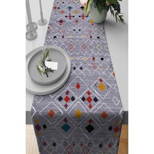 RugViva Leke Tutmaz Elit Tay Tüyü Dokuma Kumaş Masa Örtüsü Runner Mororccan 40X140 Cm RNR132