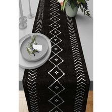 RugViva Leke Tutmaz Elit Tay Tüyü Dokuma Kumaş Masa Örtüsü Runner Moroccan 40X140 Cm RNR195