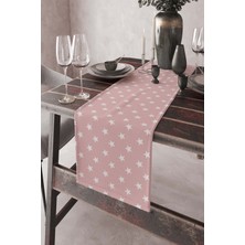 RugViva Runner Dokuma Leke Tutmaz Elit Tay Tüyü Kumaş Masa Örtüsü Yıldızlı 40X140 Cm RNR310