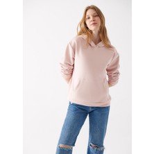 Mavi Kapüşonlu Pembe Sweatshirt 8816127-35680
