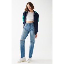 Mavi Kadın Barcelona Mavi Yırtıklı Icon Street Jean Pantolon 101047-82121