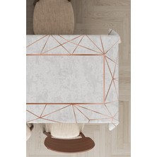 RugViva Leke Tutmayan Dokuma Elit Yıkanır Leke Tutmayan Kumaş Çerçeveli Masa Örtüsü MSO376