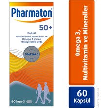 Pharmaton 50 Plus 60 Kapsül - Omega 3, Multivitamin ve Mineraller