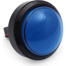 60MM 12V Bombeli Işıklı Oyun Makinesi Butonu - Mavi