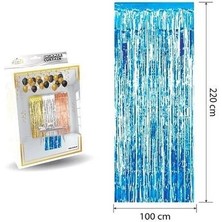 Çıtı Pıtı Store Püskül Kapı Perdesi Mavi 100*220 cm