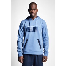 Lescon Sisli Mavi Erkek Kapüşonlu Sweatshirt 22N-1136