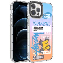 Kip GSM Apple iPhone 12 Pro Max Kılıf Kamera Korumalı Renkli Desenli Sert Silikon Korn Kapak