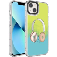 Kip GSM Apple iPhone 14 Plus Kılıf Kamera Korumalı Renkli Desenli Sert Silikon Korn Kapak