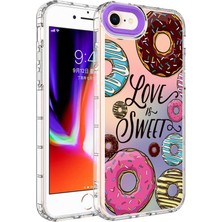 Kip GSM Apple iPhone 8 Kılıf Kamera Korumalı Renkli Desenli Sert Silikon Korn Kapak