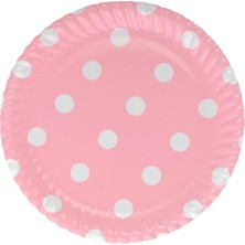 Çıtı Pıtı Store Karton Tabak Puantiyeli Pembe 8'li