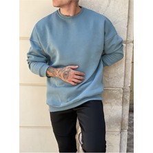 MEİLİFENG Oversize 3 Iplik %100 Pamuk Sweatshirt