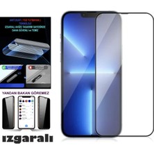 Teknoparkta Iphone 13 Pro Max Hayalet Ekran Koruyucu Toz Filitreli Izgaralı  Tam Kaplayan Kırılmaz Cam