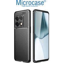 Microcase Oneplus 10 Pro Maxy Serisi Carbon Fiber Silikon Tpu Kılıf - Siyah