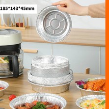 Mectime 20PCS Alüminyum Folyo Kağıt Tepsi Tek Kullanımlık Kalay Folyo Hava Fritöz Aksesuarları Kalınlaşmış Kalay Folyo Kase Gıda Yağ Emme Tepsisi  (Yurt Dışından)