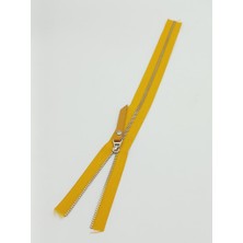 Angel Çanta Aksesuar Gerçek Deri Başlıklı Hardal Fermuar 40 cm Gümüş Metal