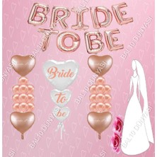 Bal10 Dünyası Bride To Be Rose Gold Balon Set Bekarlığa Veda Partisi Set-12