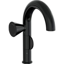 Artema Vitra Liquid A4275539 Sol Kumandalı Lavabo Bataryası, Parlak Siyah