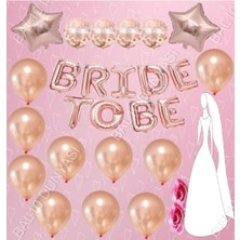 Bal10 Dünyası Bride To Be Rose Gold Balon Set Bekarlığa Veda Partisi Set-11