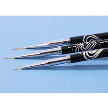 Aba Nails 3lü Liner Nail Art Fırça Seti Kapaklı