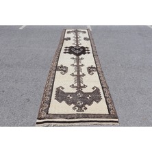 Kayra Export Kayra E x port Eskitme Halı, Türk Halısı, Halı, 102 x 405 cm Bej Halı, El Yapımı Mutfak Halı, Bahçe Mutfak Halı,  715