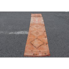 Kayra Export Kayra E x port Eskitme Halı, Türk Halısı, Halı, 75 x 324 cm Turuncu Halı, Yün Koridor Halı, Dekoratif Merdiven Halı,