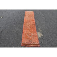 Kayra Export Kayra E x port Eskitme Halı, Türk Halısı, Halı, 59 x 268 cm Turuncu Halı, Bohemsı Merdiven Halı,  5335