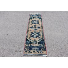 Kayra Export Kayra E x port Eskitme Halı, Türk Halısı, Halı, 56 x 210 cm Bej Halı, El Yapımı Koridor Halı, Bahçe Merdiven Halı,  7