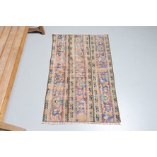Kayra Export Kayra E x port Eskitme Halı, Türk Halısı, Halı, 70 x 109 cm Turuncu Halı, El Dokuma Banyo Halı, Bohemsı Küçük Halı,