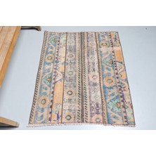 Kayra Export Kayra E x port Eskitme Halı, Türk Halısı, Halı, 95 x 114 cm Turuncu Halı, Yün Hediyelik Halı, Organik Duvar Asma Halı
