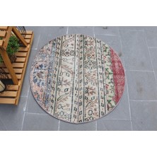 Kayra Export Kayra E x port Türk Halısı, Eskitme Halı, Halı, 94 x 94 cm Bej Halı, Ofice Giriş Halı, Banyo Halı,  5181