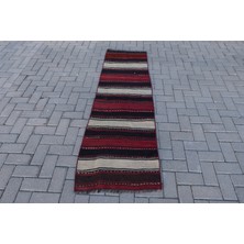 Kayra Export Eskitme Halı, Türk Halısı, Halı, 61  x  200 cm Kırmızı Halı, Organik Merdiven Halı,  7733