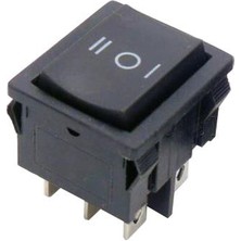 Motorobit KCD4-602 On-Off-On Switch 6 Pin Siyah