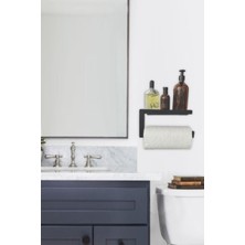 Hobi Demir Sanat Rulo Kağıt Havluluk Peçetelik Banyo Düzenleyici Siyah Kagıthavlu