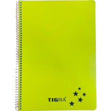 Tigra Spiralli P.p Kapak 120 Yaprak A4 Çizgili TD-120Ç - Sarı