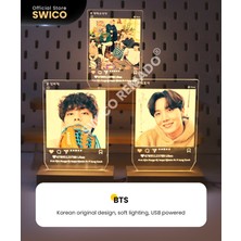 Swico Remado Kpop Bts V LED Akrilik Gece Lambası - Kahverengi (Yurt Dışından)