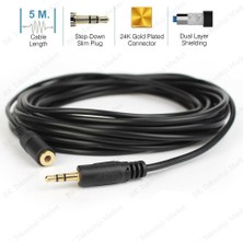 BK Teknoloji 3.5mm Stereo Aux-Kulaklık Ses Uzatma Kablosu Dişi/erkek 5metre