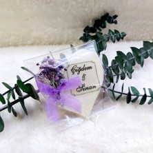 Hayaller Dükkanı 30 Adet Kalp Epoksi Magnet Poşetli Nikah Şekeri