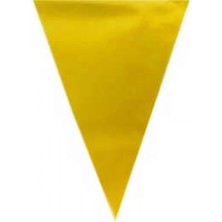 Hayaller Dükkanı Flama Üçgen Bayrak Metalize Altın Pk:1