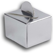 Ambalaj ve Parti Dünyası 50'li Lokum ve Şeker Kutusu Gümüş