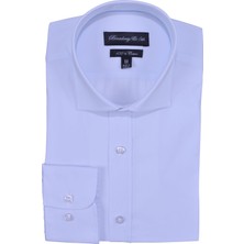 Ottomoda Pamuklu Düz Uzun Kollu Regular İtalyan Yaka Erkek Gömlek,B5-008