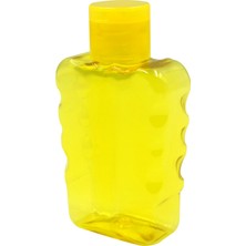 100ML Sarı Plastik Şişe +Fliptop Kapak Boş Şişe 100 ml Boş Kolonya Şişesi