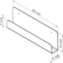 Sogo Şeffaf Akrilik Raf/ Kitaplık 45 cm  5 mm