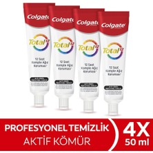 Colgate Total Aktif Kömür Profesyonel Temizlik Diş Macunu 50 ml x 4 Adet