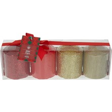 Missi 4lü Dore-Kırmızı Mum Hediye Seti