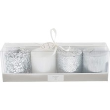 Missi 4lü Gümüş Mum Hediye Seti