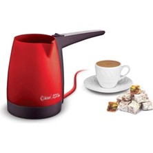 Kiwi Kahve Makinesi Cezve Elektrikli Pişirme Erdemstore Kiwi Kırmızı 7510